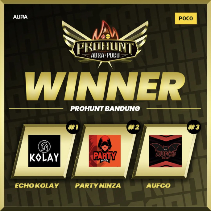 Ini Dia Pemenang AURA X POCO PROHUNT Bandung 